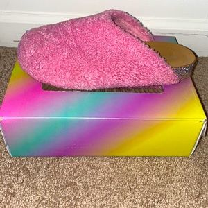 Steve Madden Kids Shearling Pink Slipper